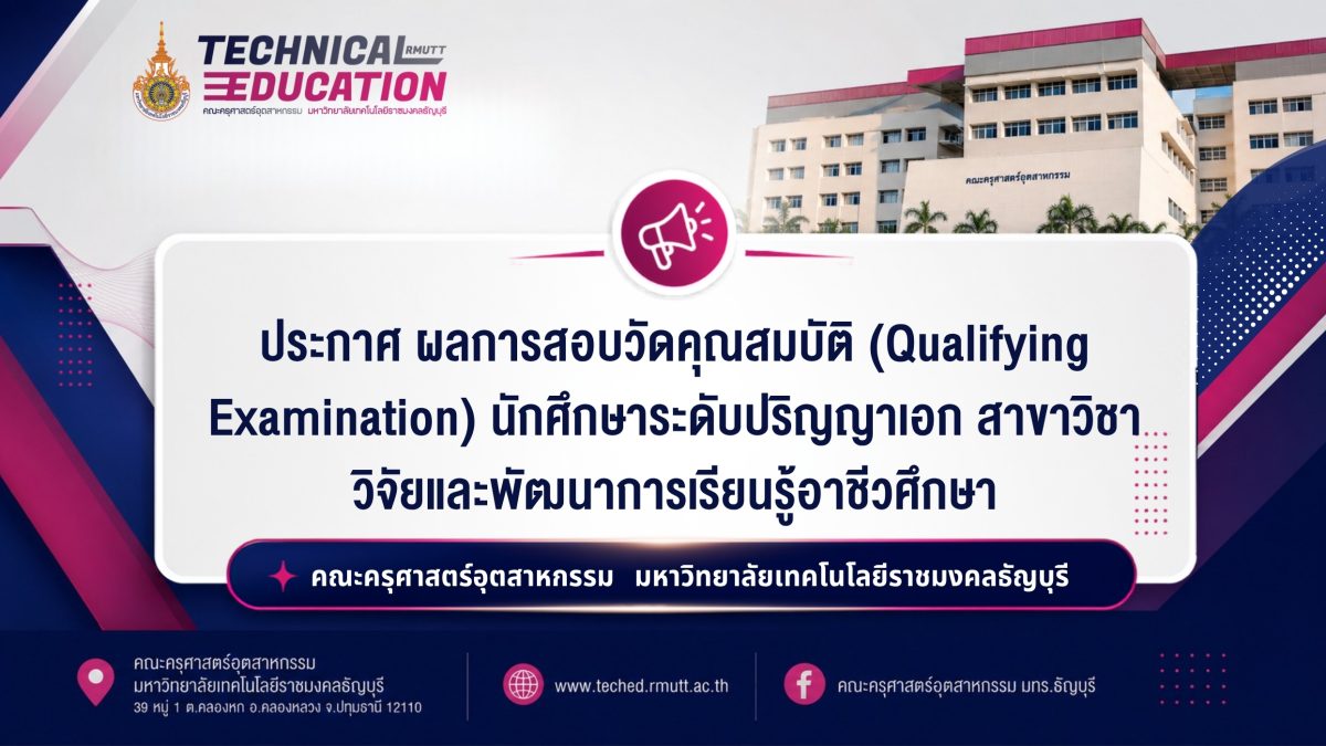 ประกาศผลการเลือกตั้งคณะกรรมการสรรหาหัวหน้าภาควิชาเทคโนโลยีและสื่อสารการศึกษา